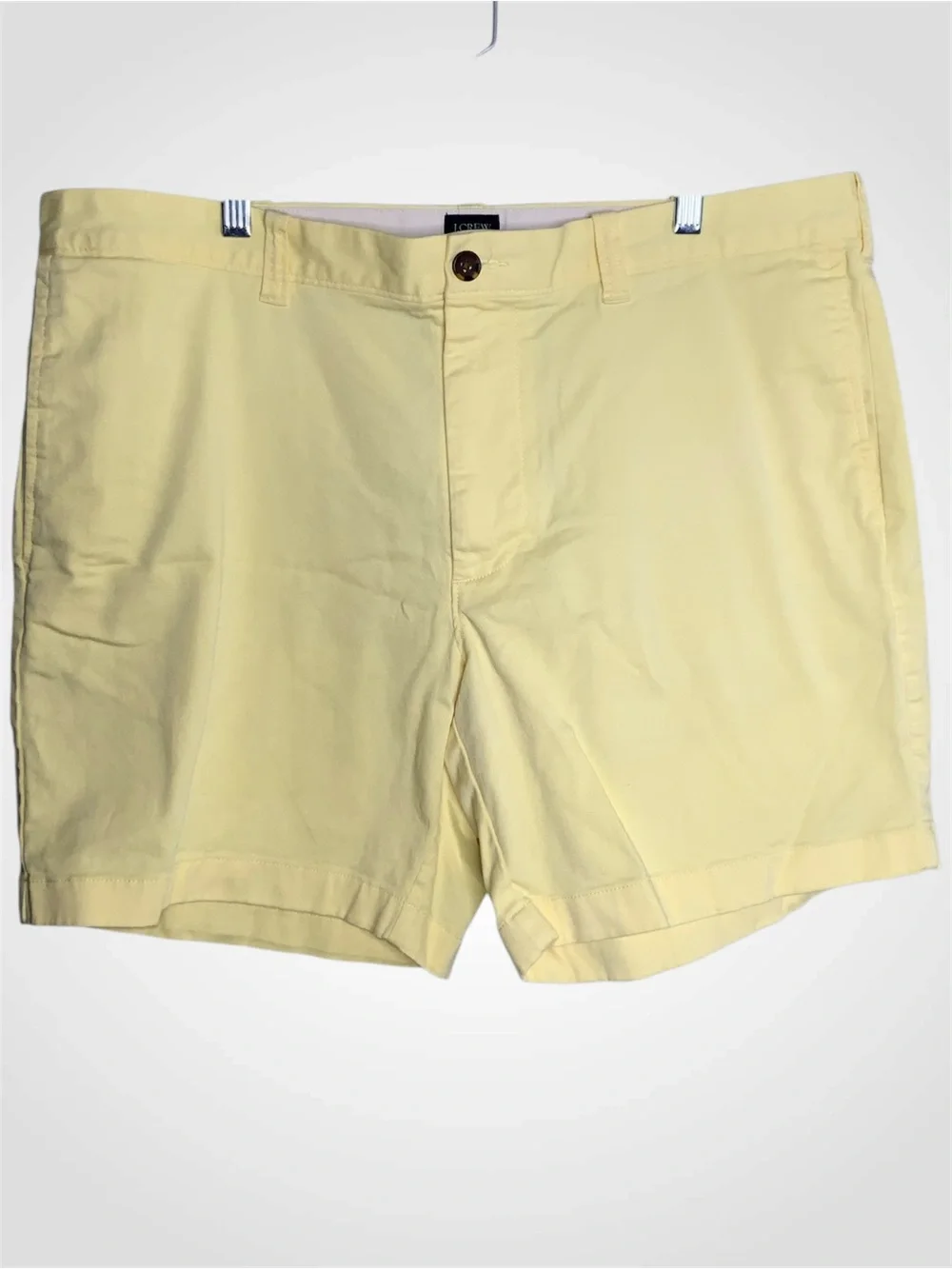 J. Crew Men’s Yellow Flat Front Chino Shorts Size 38